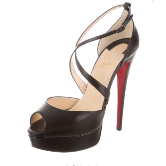 Christian Louboutin Shoes - Christian Louboutin Cross Me 150 Black Sandals 39
